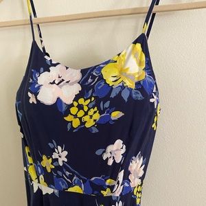Navy blue floral dress